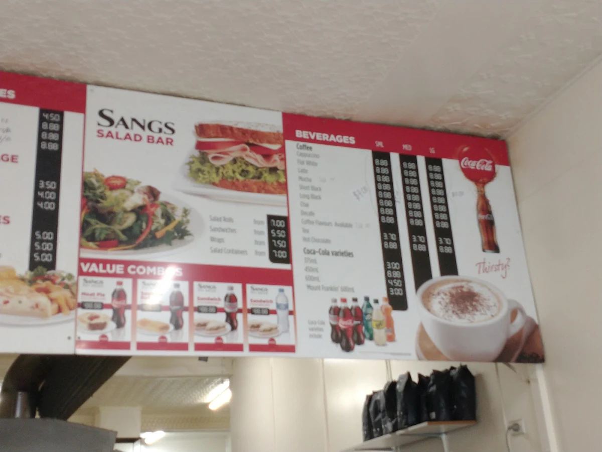 Menu, Sang's Hot Bread