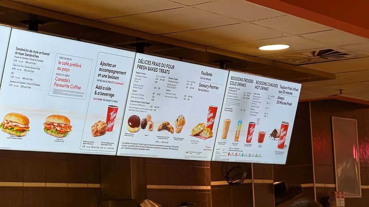 Menu, Tim Hortons