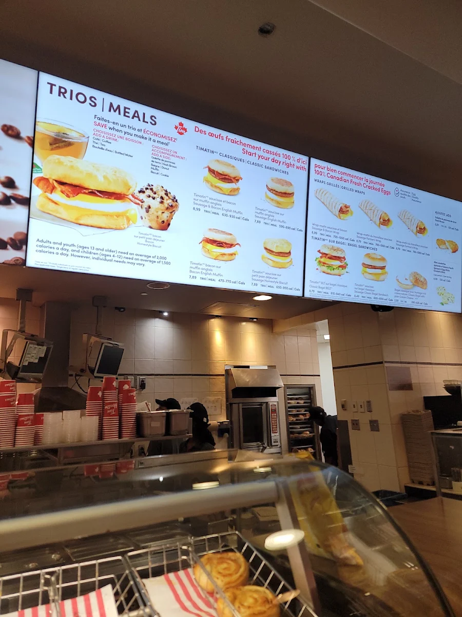 Menu, Tim Hortons