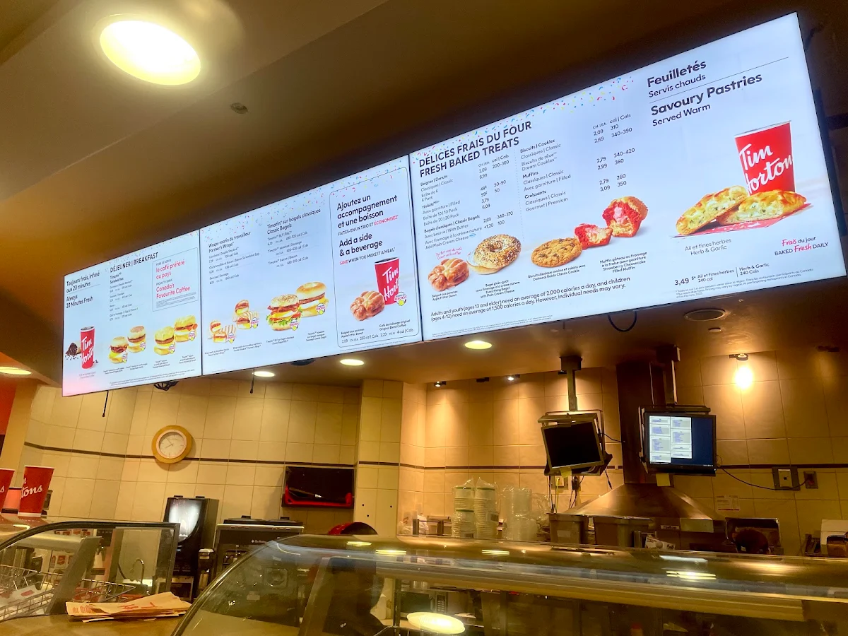 Menu, Tim Hortons