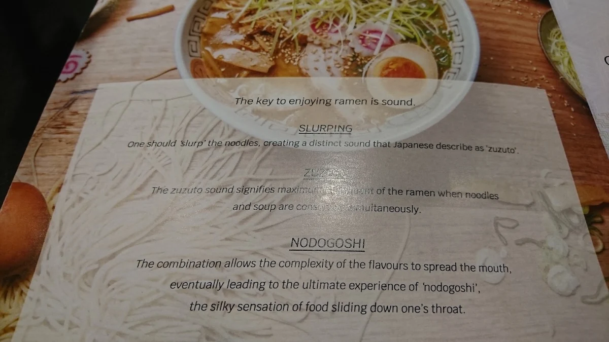 Menu, Ryo's Noodles