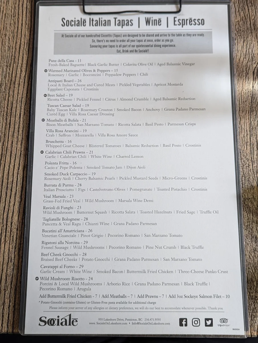 Menu, Socialē