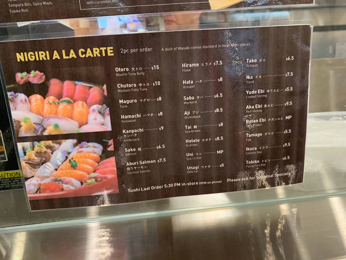 Menu, Taro's Fish