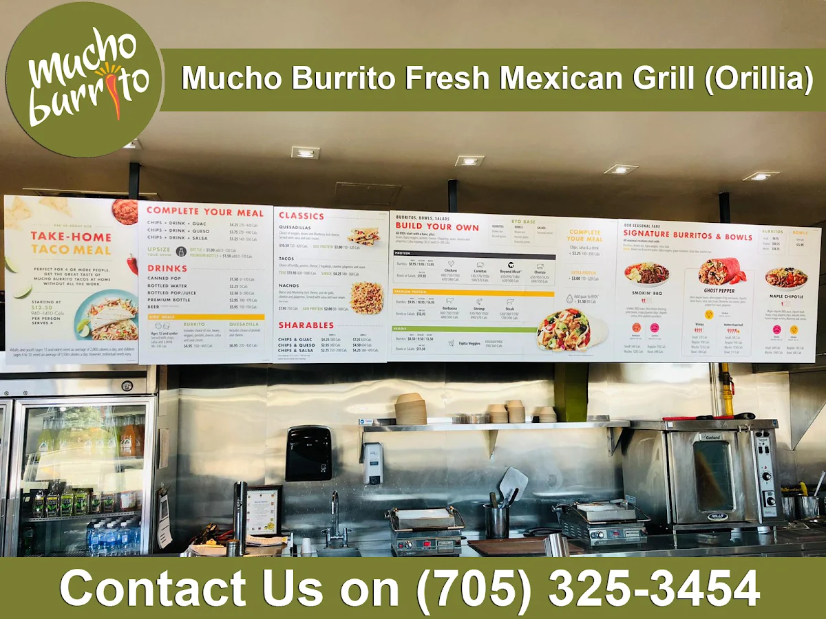 Menu, Mucho Burrito Fresh Mexican Grill