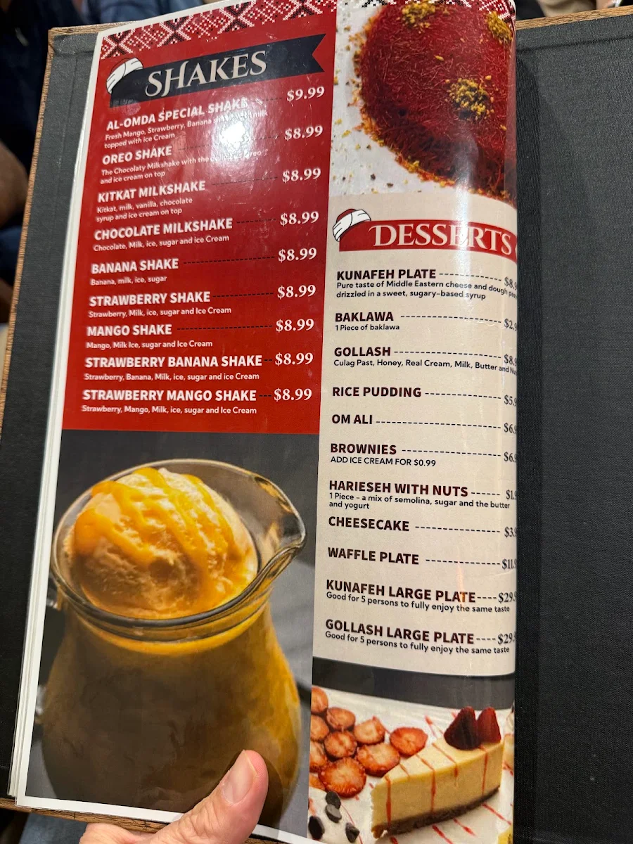 Menu, Al Omda Lounge | Halal Restaurant