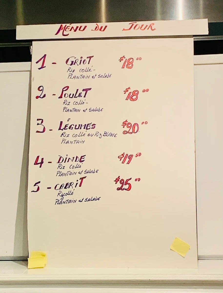 Menu, Couleur Tropicale