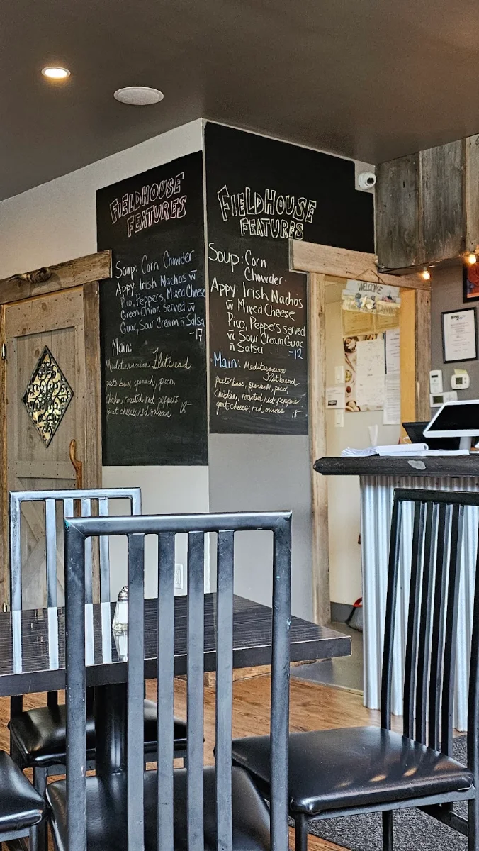 Menu, The Field House Restaurant