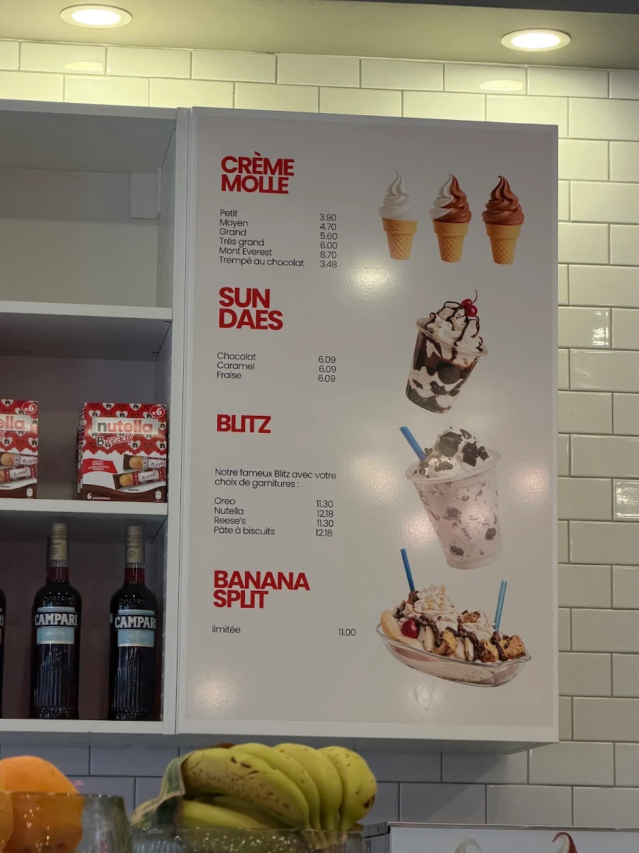 Menu, CAFÉ GELATO - ST-LAURENT