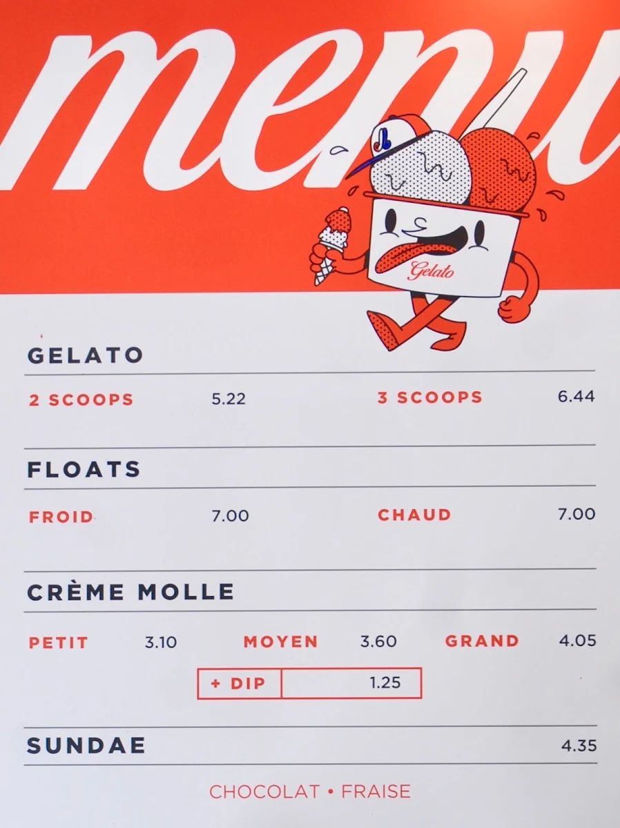 Menu, CAFÉ GELATO - ST-LAURENT