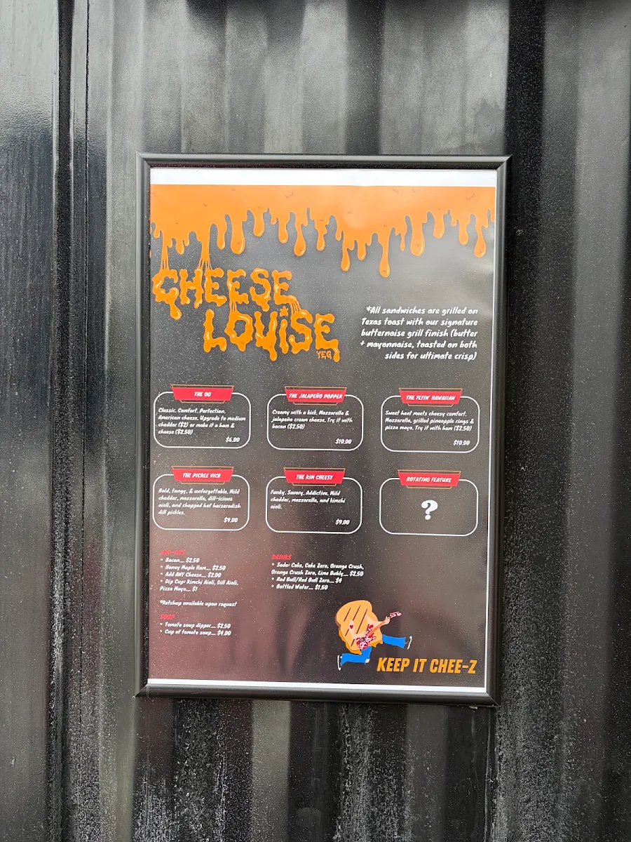 Menu, Cheese Louise YEG