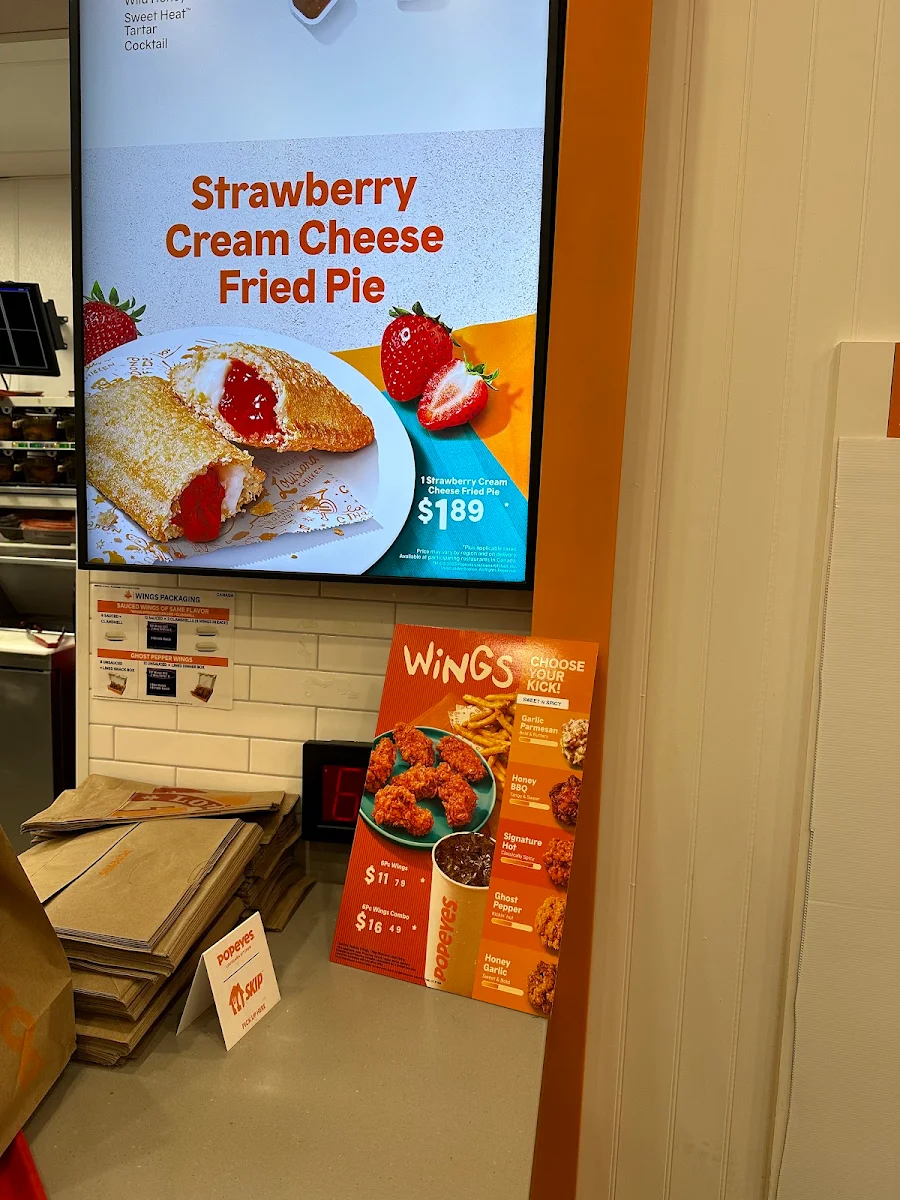 Menu, Popeyes Louisiana Kitchen
