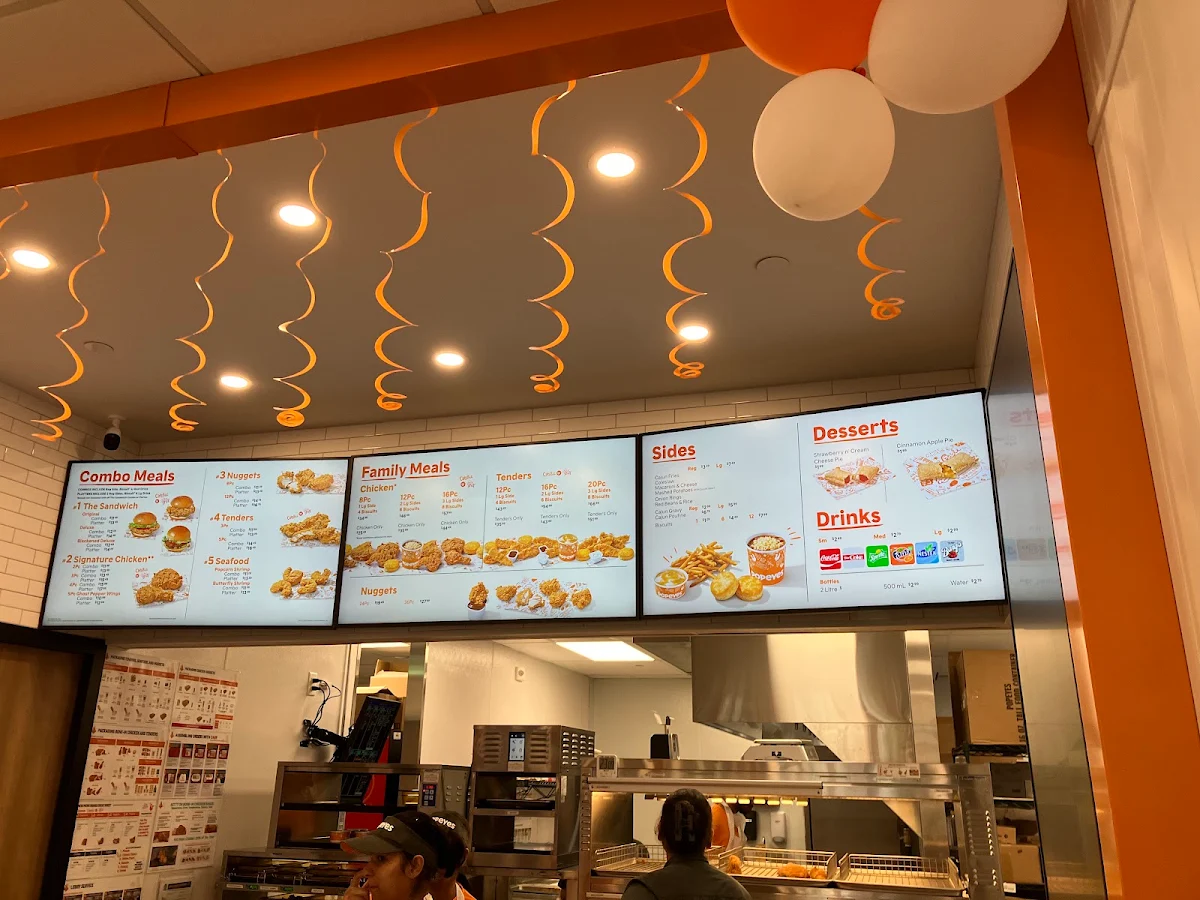 Menu, Popeyes Louisiana Kitchen