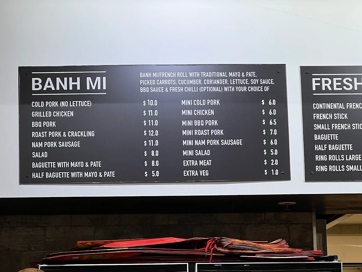 Menu, Central Bakehouse