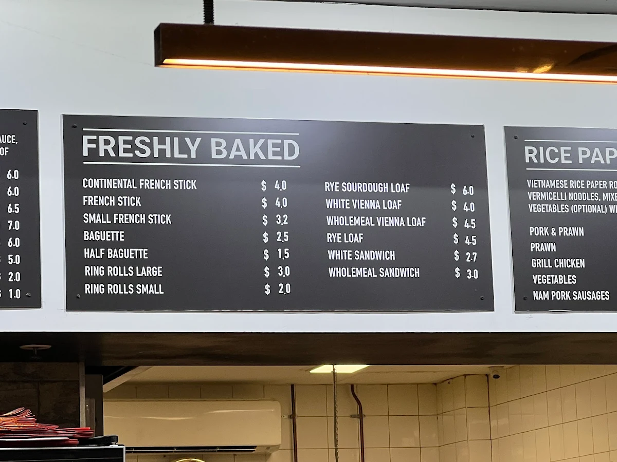 Menu, Central Bakehouse