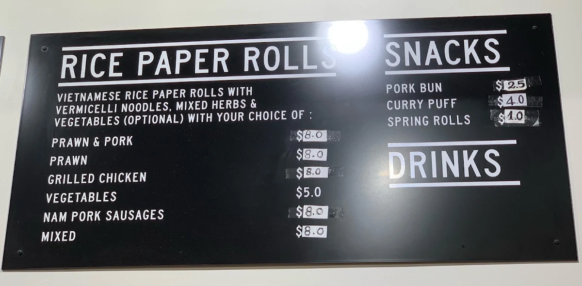 Menu, Central Bakehouse