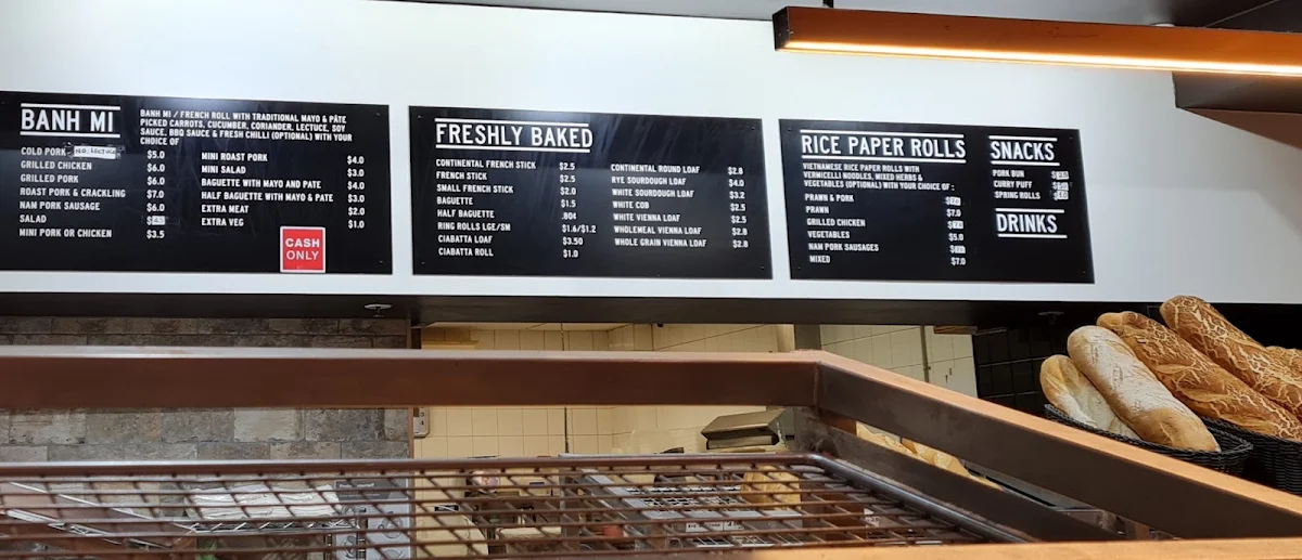 Menu, Central Bakehouse