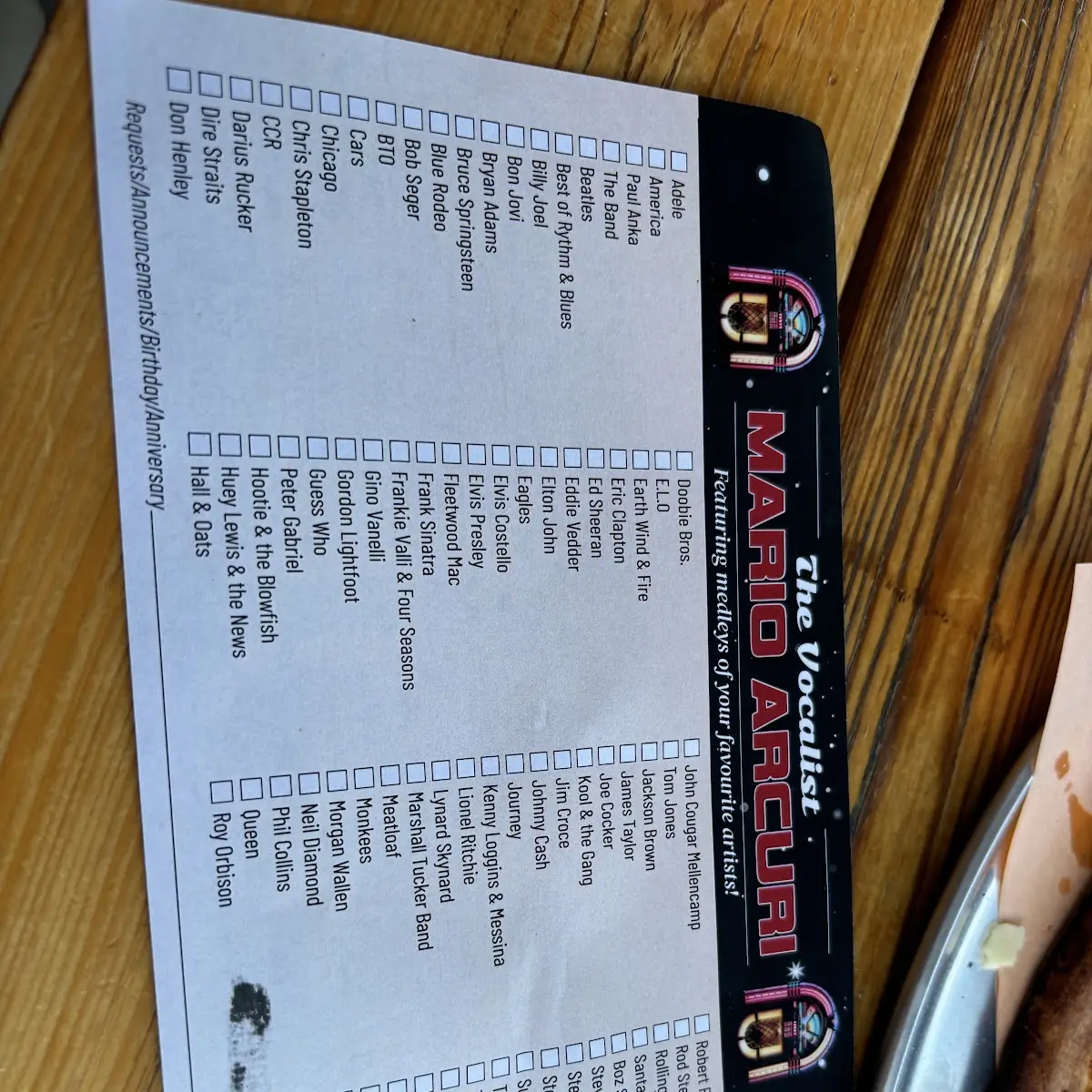 Menu, BarrelHead