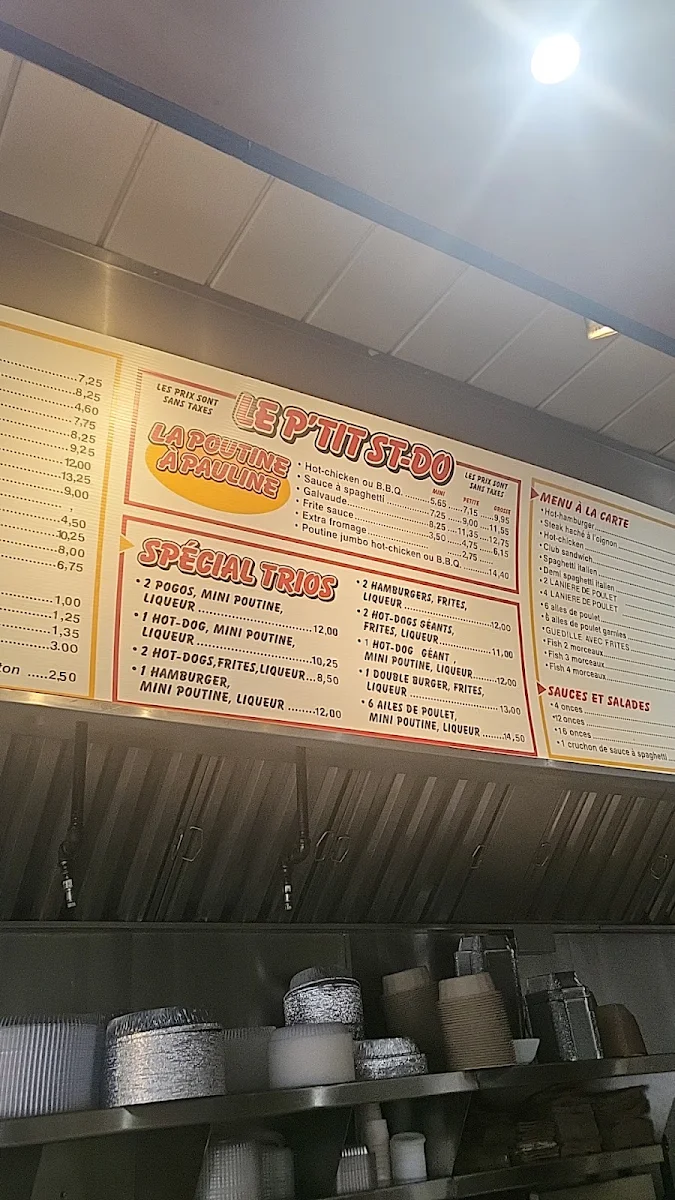 Menu, Le P'tit St-Do