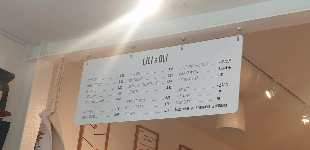 Menu, Lili et Oli Verdun