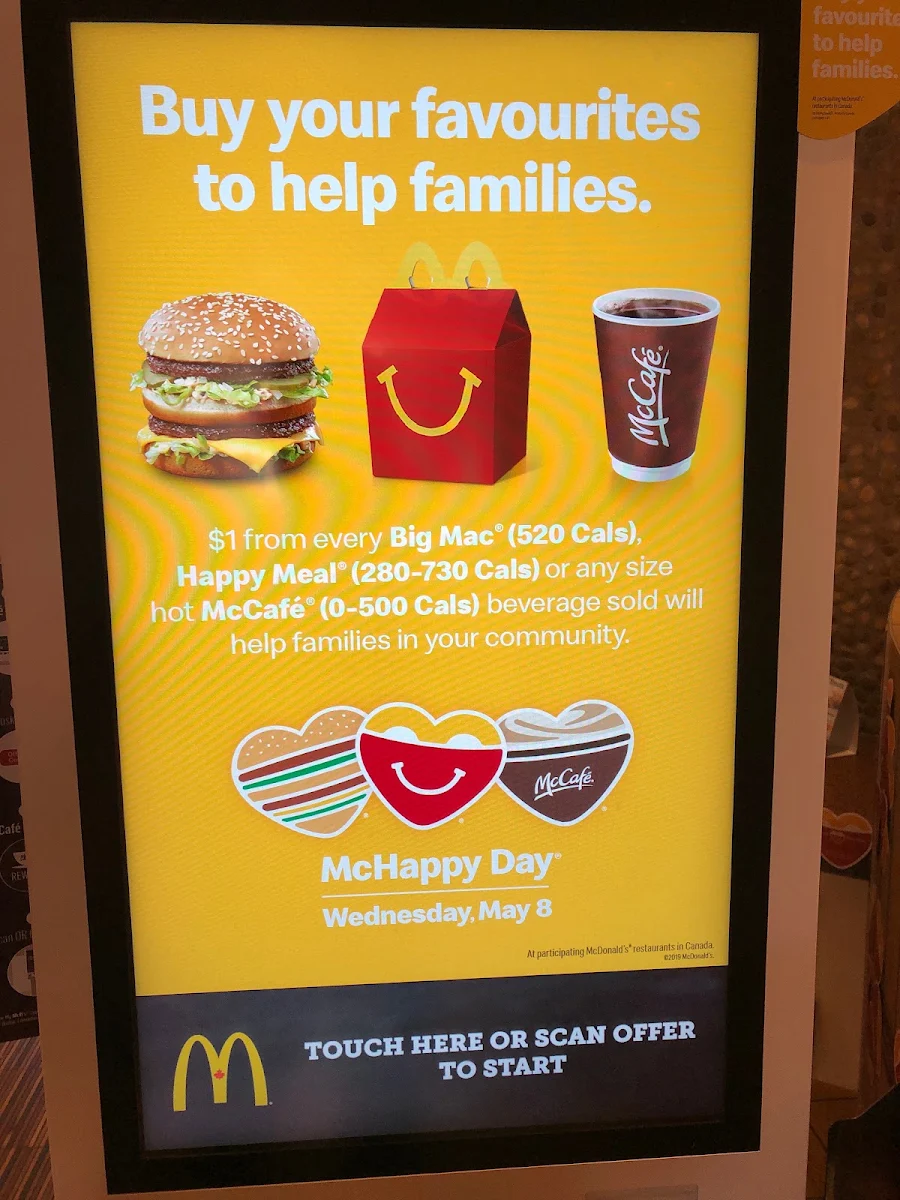 Menu, McDonald's