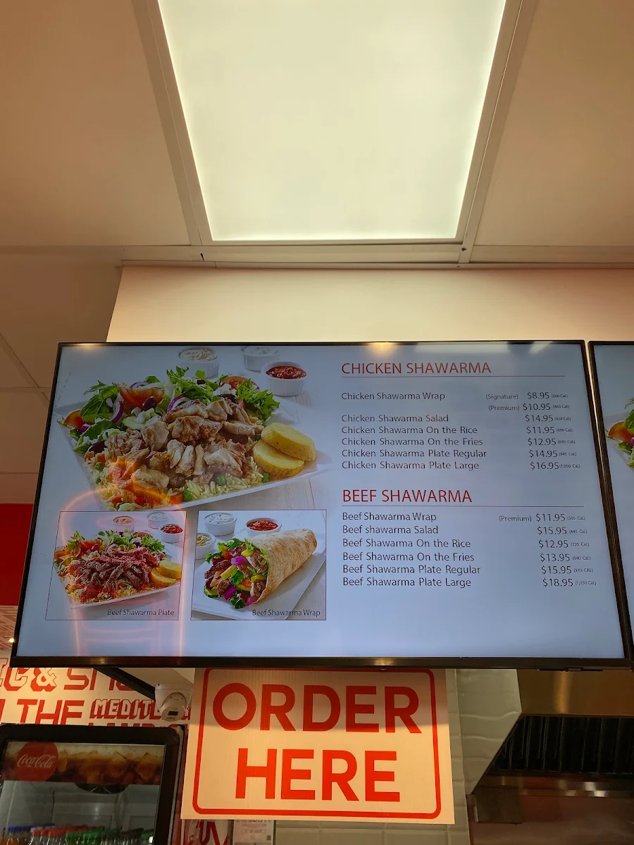 Menu, Pita Lite Shawarma