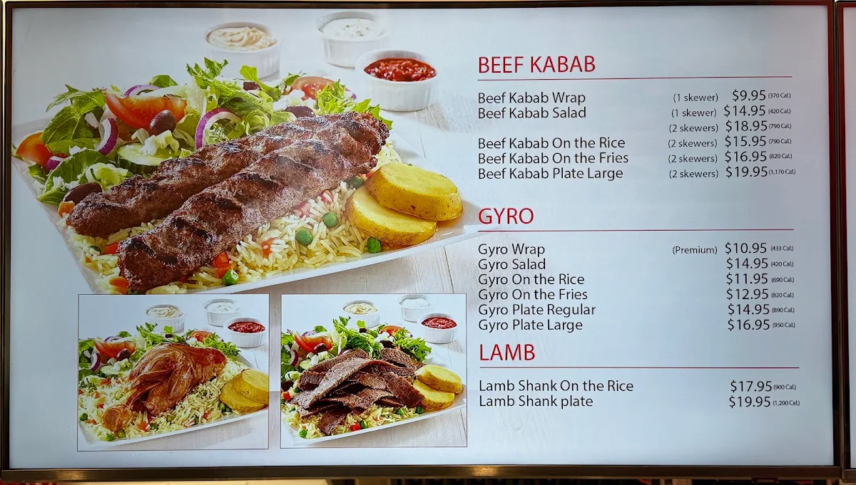 Menu, Pita Lite Shawarma