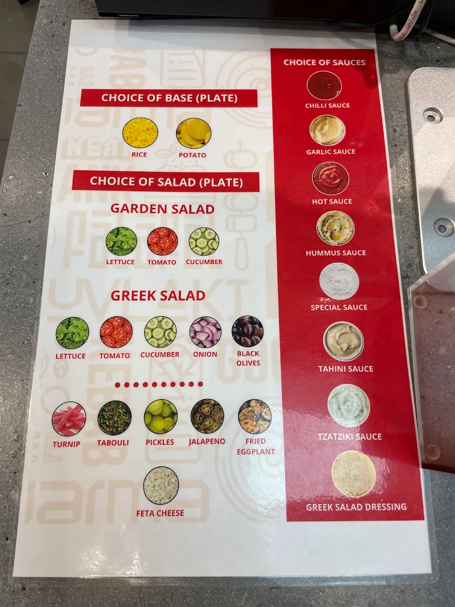 Menu, Pita Lite Shawarma