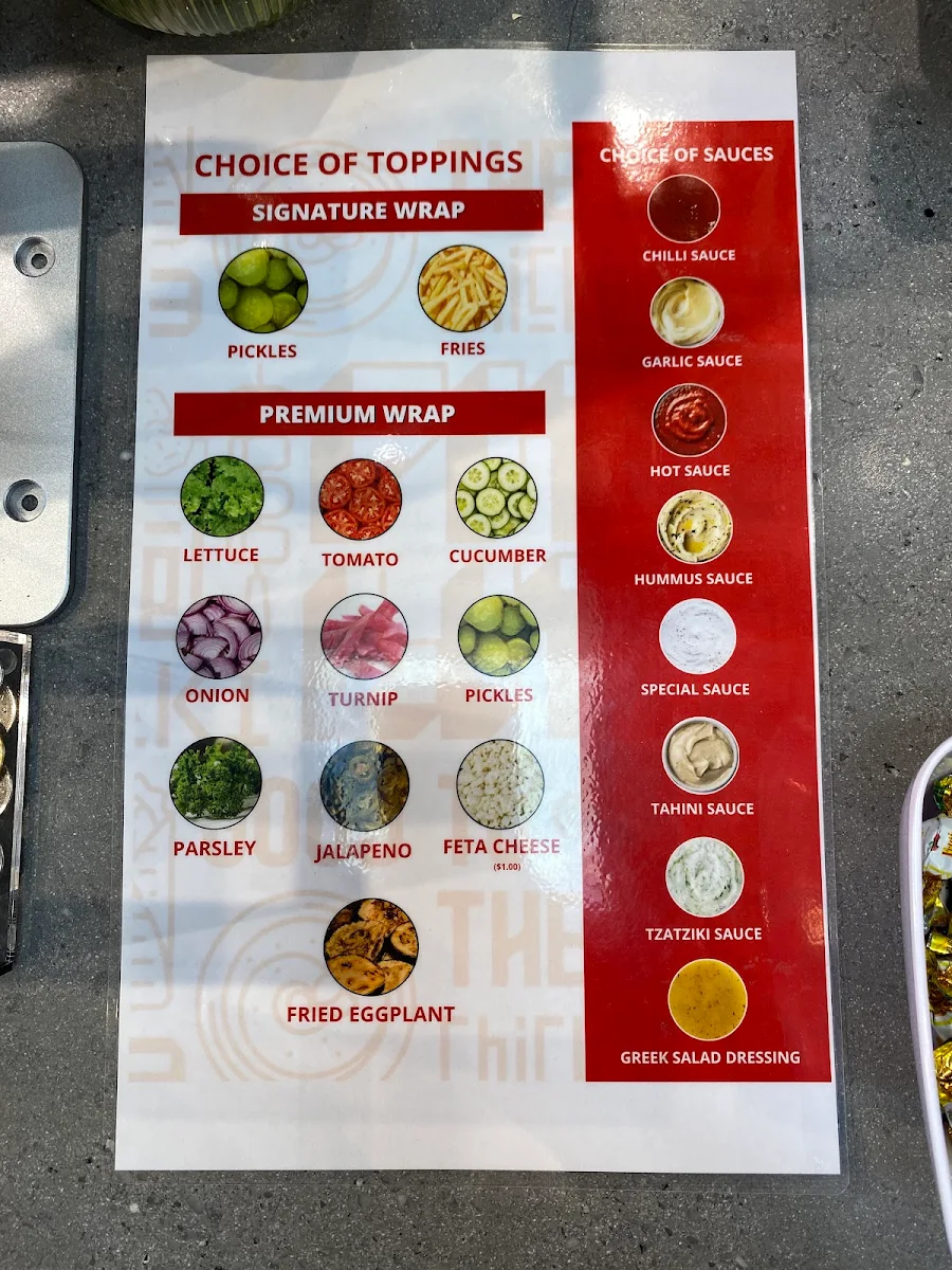 Menu, Pita Lite Shawarma