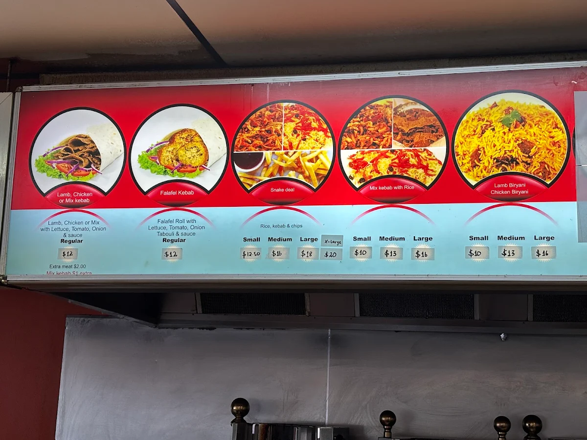 Menu, Berwick Kebabs