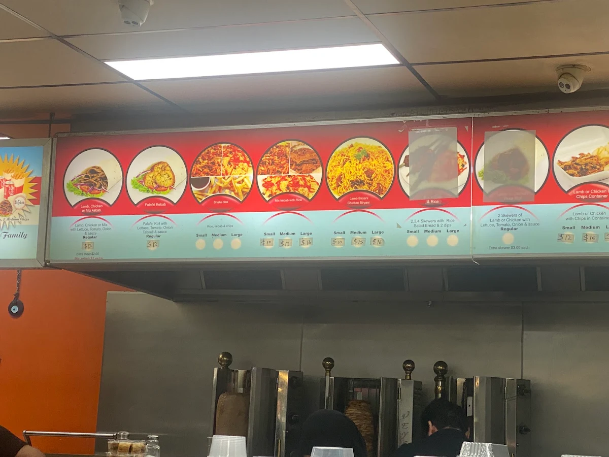 Menu, Berwick Kebabs