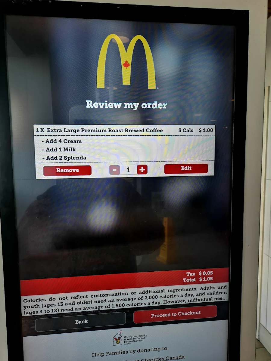 Menu, McDonald's
