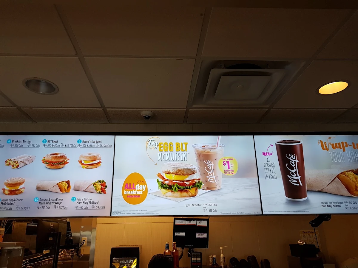 Menu, McDonald's