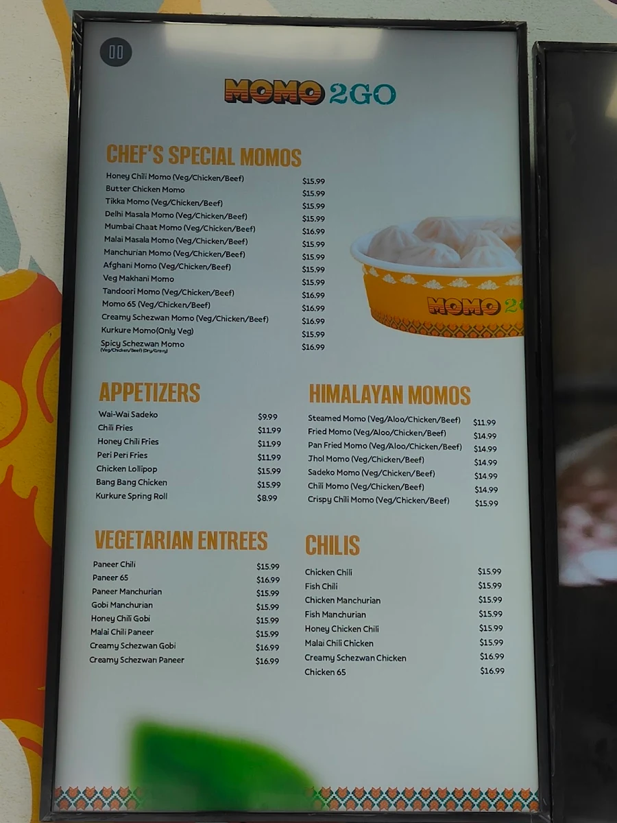 Menu, Himalayan Kitchen
