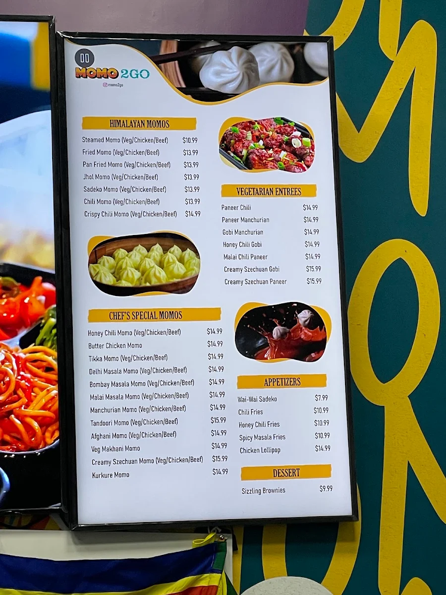Menu, Himalayan Kitchen