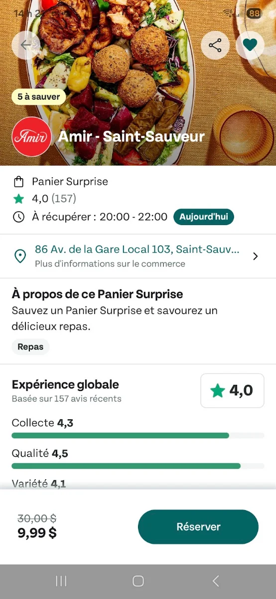 Menu, Amir