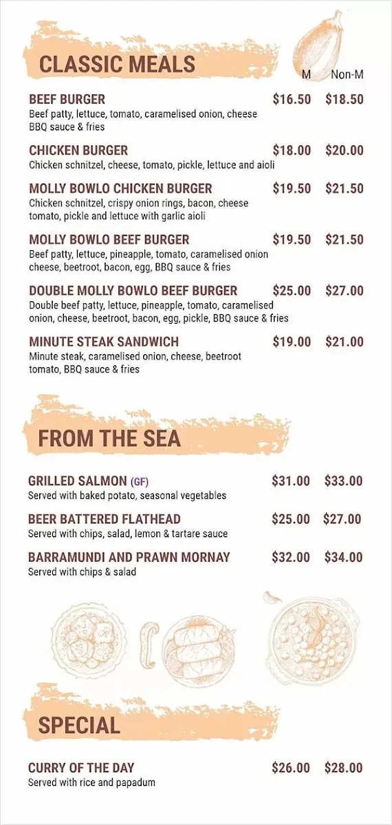 Menu, Hideaway Bistro