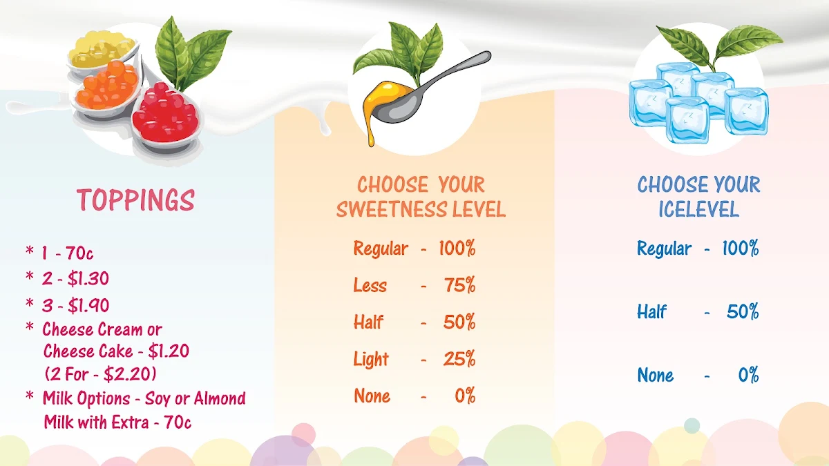Menu, Flavaboom