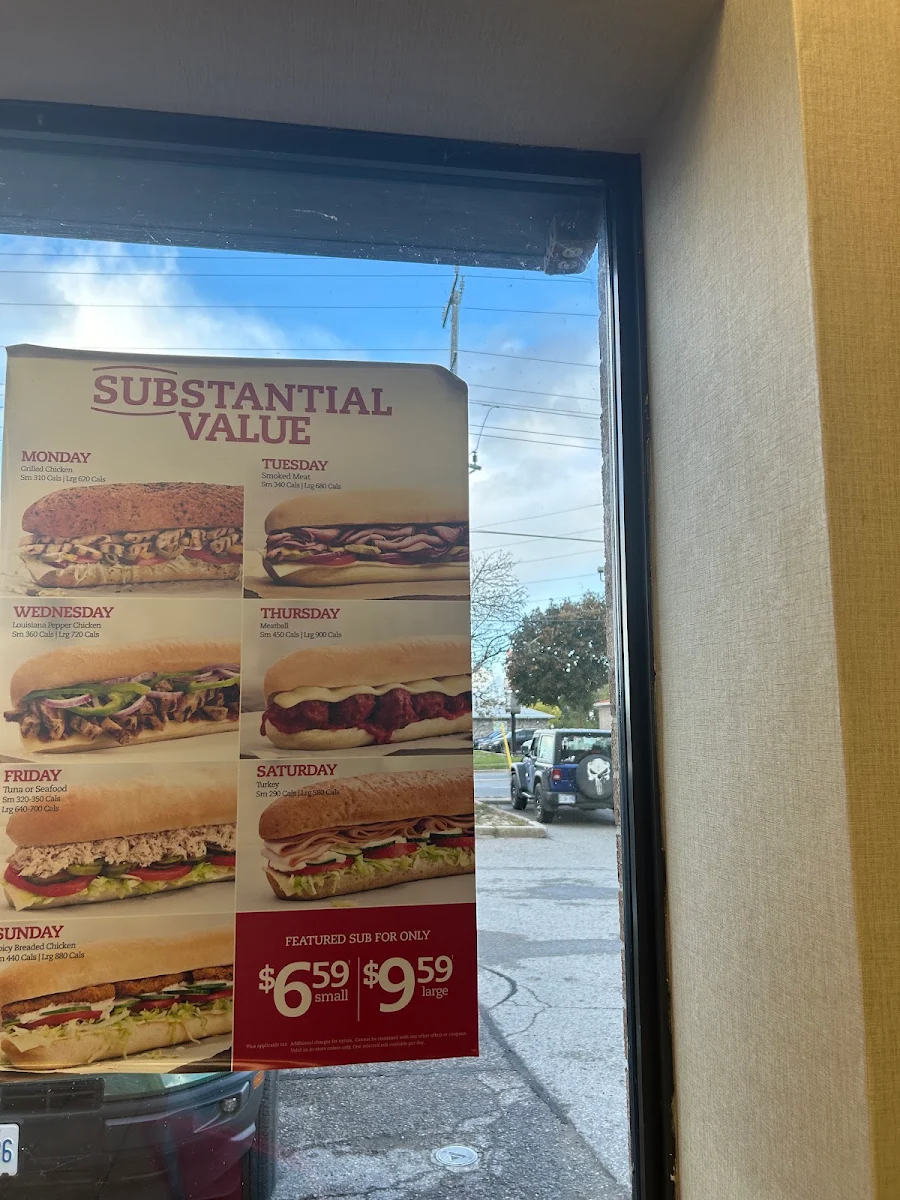 Menu, MR.SUB