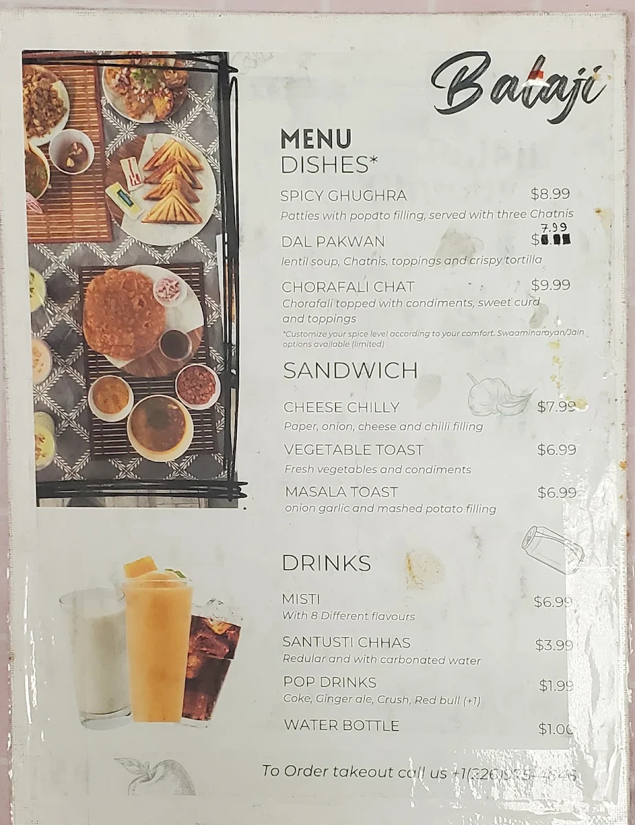 Menu, Balaji Ghughra