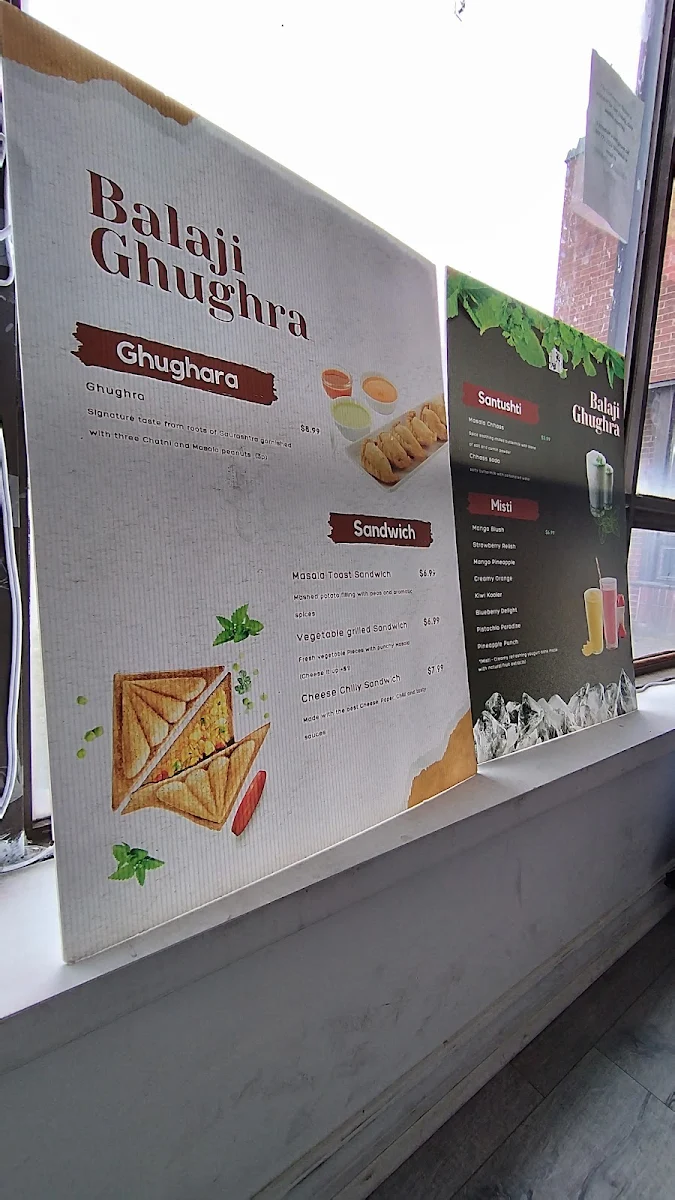 Menu, Balaji Ghughra