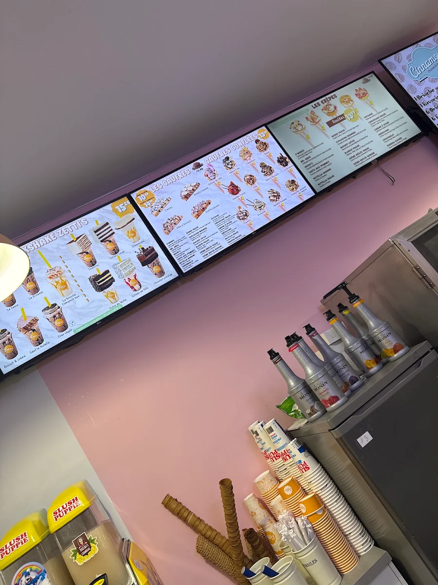 Menu, Zettis crémerie crêperie