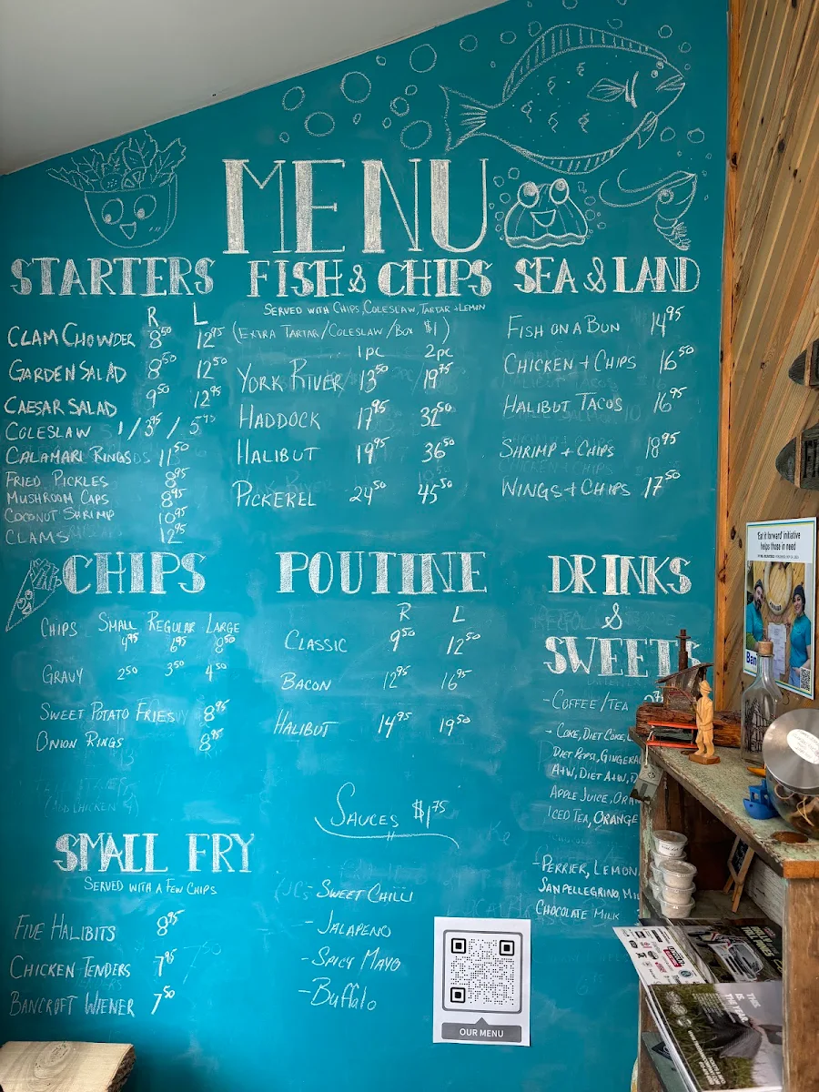 Menu, For The Halibut Fish & Chips