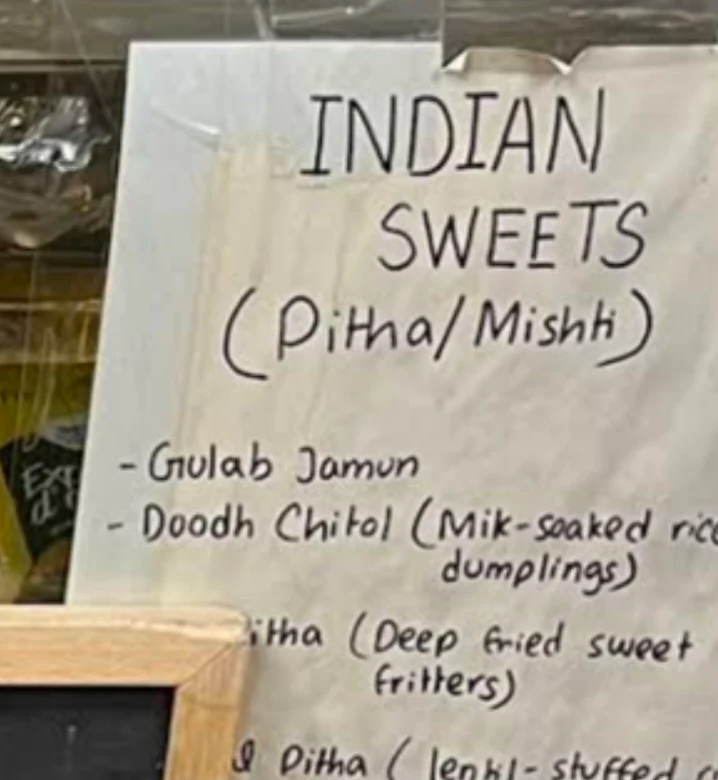 Menu, Bangla Cafe