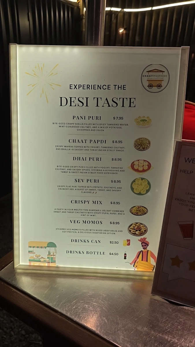 Menu, Chaatmosphere