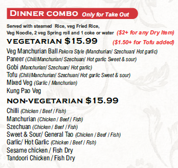 Menu, Asian Hakka Chinese & Indian Restaurant - OPEN FOR DINE-IN !