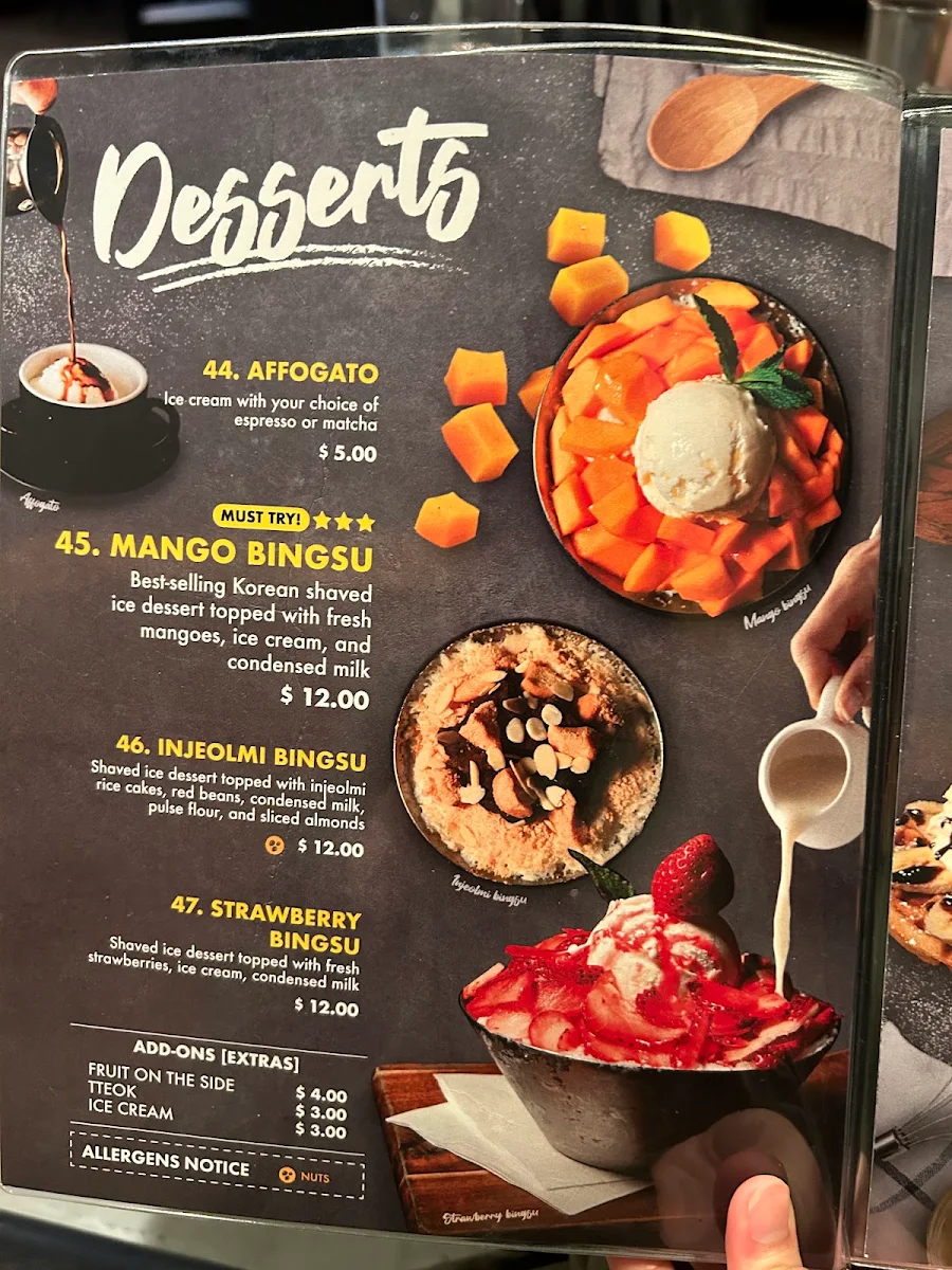 Menu, Hanjan Oliver
