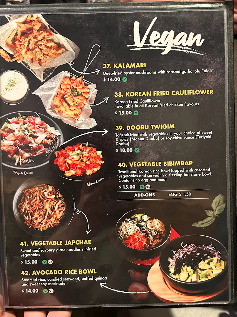 Menu, Hanjan Oliver