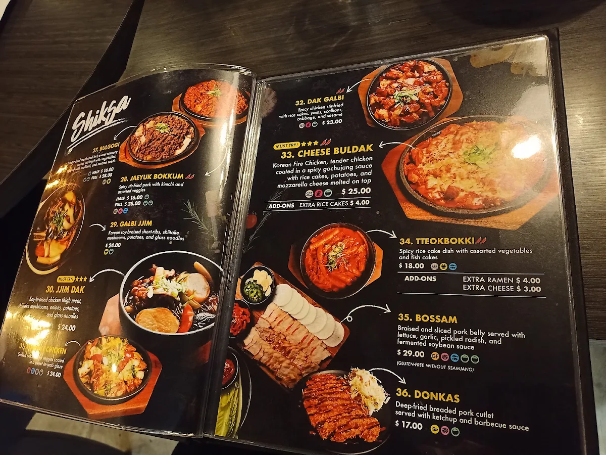 Menu, Hanjan Oliver