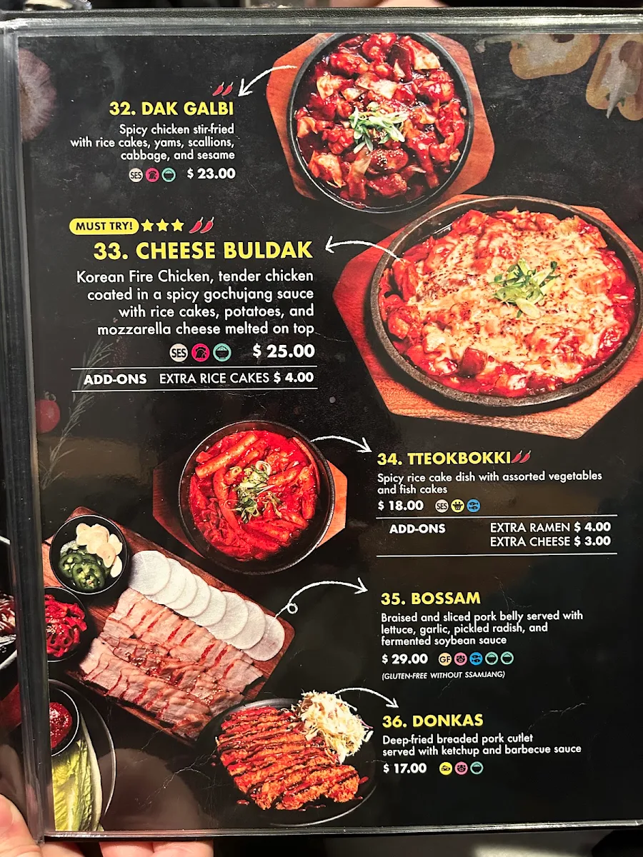 Menu, Hanjan Oliver