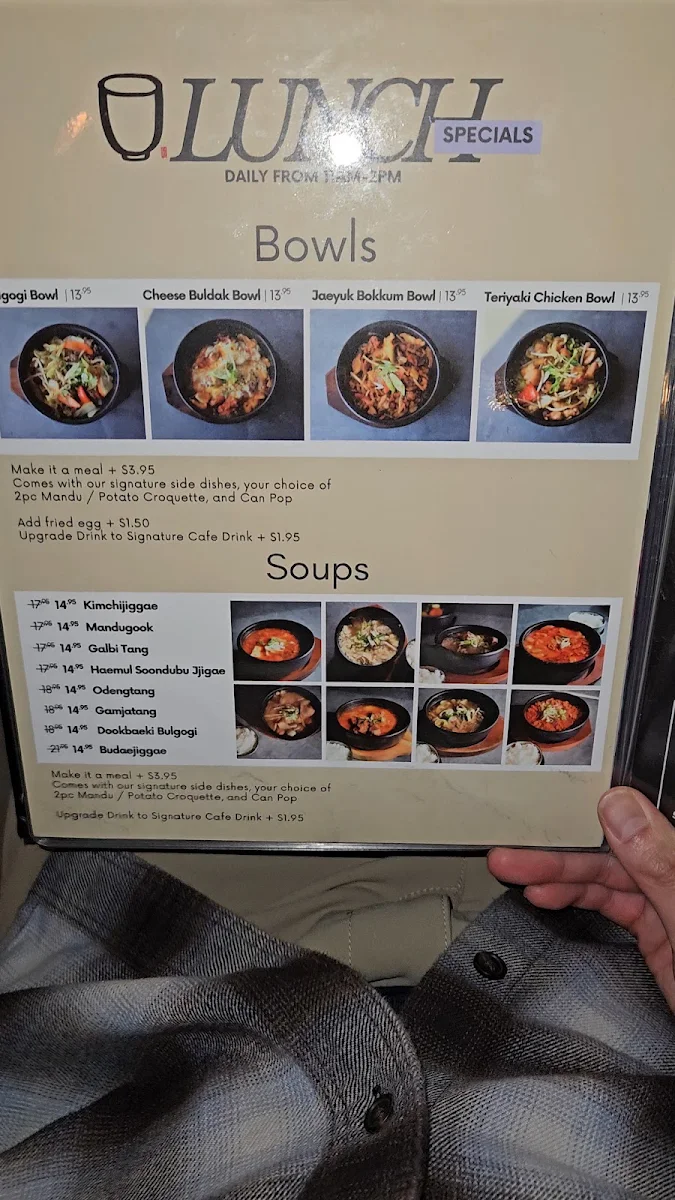 Menu, Hanjan Oliver